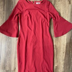 Calvin Klein burgundy Midi Dress